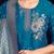 Floral Printed Round Neck Straight Kurta With Trousers & Dupatta