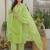 Women Embroidered Regular Thread Work Kurta with Trousers & With Dupatta