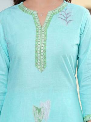 Women Embroidered Regular Kurta with Pyjamas & With Dupatta 6