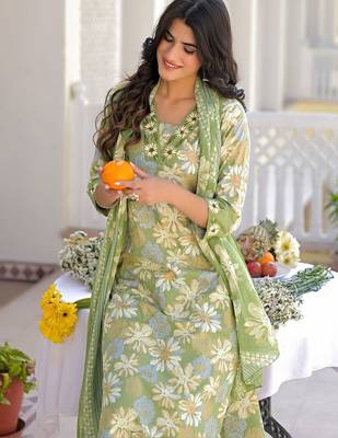 Women Embroidered Regular Kurta with Pyjamas & With Dupatta 2