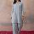 Embroidered Light Blue Cotton Co Ords for Women