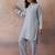 Embroidered Light Blue Cotton Co Ords for Women