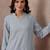 Embroidered Light Blue Cotton Co Ords for Women