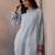 Embroidered Light Blue Cotton Co Ords for Women