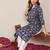 Floral Printed V-Neck Cotton Straight Kurtas