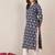Floral Printed V-Neck Cotton Straight Kurtas