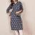 Floral Printed V-Neck Cotton Straight Kurtas