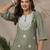 Women Ethnic Motifs Embroidered Round Neck Short Kurti