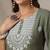 Women Ethnic Motifs Embroidered Round Neck Short Kurti