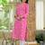 Floral Printed V-Neck Straight Cotton Kurta