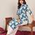 Floral Printed Mandarin Collar Straight Kurta