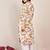 Floral Printed V-Neck Cotton Straight Kurta