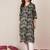 Floral Printed V-Neck Cotton Straight Kurtas