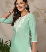 Women Solid Daily Cotton Straight Kurta