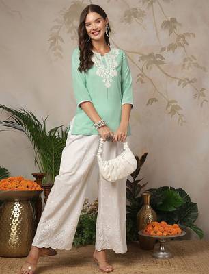 Women Solid Daily Cotton Straight Kurta 7