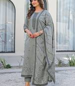 Women Floral Printed Regular Kurta with Trousers & With Dupatta