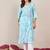 Floral Printed Round Neck Straight Kurta
