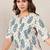 Floral Printed Round Neck Cotton Straight Kurtas