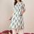 Floral Printed Round Neck Cotton Straight Kurtas