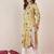 Floral Printed Mandarin Collar Cotton Straight Kurtas