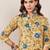 Floral Printed Mandarin Collar Cotton Straight Kurtas
