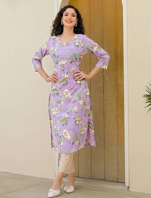 Women Floral Printed Indie Florals Kurta 4