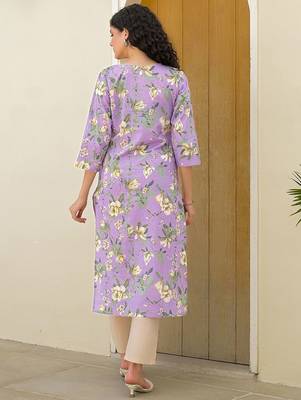 Women Floral Printed Indie Florals Kurta 6