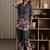 Printed Dark Grey Cotton Co Ords for Women