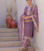 Women Ethnic Motifs Embroidered Kurta with Trousers & Dupatta