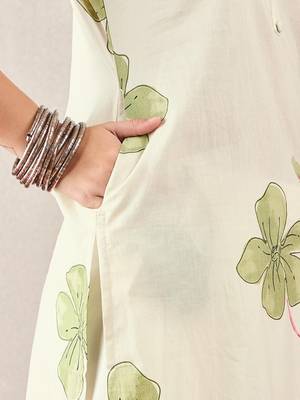 Floral Printed Round Neck Straight Kurta 7
