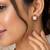Certified natural freshwater pearls jewellery pearl & ruby zircon floral star stud earrings, gold tone .