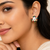 Certified natural freshwater pearls jewellery navratna style, cz accents, festive wear, stud closure, women's jewellery.