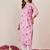 Floral Printed Mandarin Collar Cotton Straight Kurta
