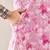 Floral Printed Mandarin Collar Cotton Straight Kurta