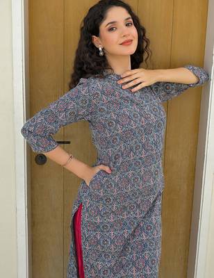 Women Ethnic Motifs Printed Indie Prints Kurta 2