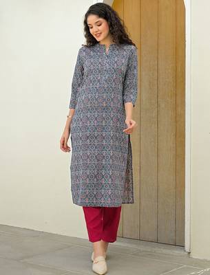 Women Ethnic Motifs Printed Indie Prints Kurta 4