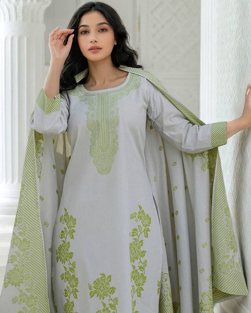 Women Floral Regular Kurta with Trousers & Dupatta