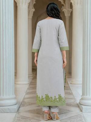 Women Floral Regular Kurta with Trousers & Dupatta 5