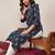 Floral Printed Cotton V-Neck Straight Kurtas