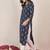 Floral Printed Cotton V-Neck Straight Kurtas