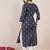 Floral Printed Cotton V-Neck Straight Kurtas