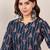 Floral Printed Cotton V-Neck Straight Kurtas