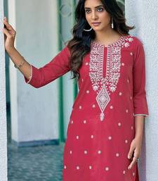 Women Ethnic Motifs Dyed Chikankari Kurta
