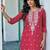 Women Ethnic Motifs Dyed Chikankari Kurta