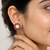 Certified natural freshwater pearls jewellery pearl centre floral stud earrings with ruby & emerald stones gold-tone.