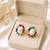 Certified natural freshwater pearls jewellery pearl centre stud earrings with multicolour gemstone halo gold-tone.
