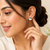 Certified natural freshwater pearls jewellery pearl centre multicolour stone stud earrings for women gold-tone setting.
