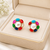 Certified natural freshwater pearls jewellery pearl centre multicolour stone stud earrings for women gold-tone setting.