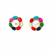 Certified natural freshwater pearls jewellery pearl centre multicolour stone stud earrings for women gold-tone setting.