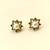 Certified natural freshwater pearls jewellery pearl & green stone floral stud earrings with gold tone setting pearl .